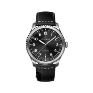 Breitling Navitimer 8 Automatic Black Dial Leather Strap Watch Replica