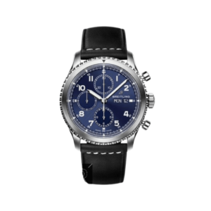 Breitling Navitimer 8 Chronograph Blue Dial Leather Strap Watch Replica