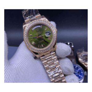 High Quality Replica Iced Out Rolex Day Date Rose Gold Case 40mm