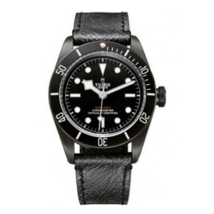 Replica Tudor Heritage Black Bay Dark 41 mm PVD Steel Case Leather Bracelet Watch 79230DK-01