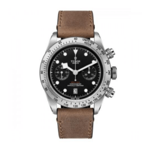 Replica Tudor Heritage Black Bay Chrono Calfskin Strap Watch 79350-001