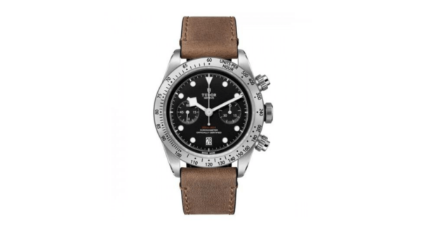 Replica Tudor Heritage Black Bay Chrono Calfskin Strap Watch 79350-001