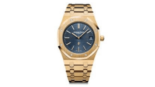 Audemars Piguet ROYAL OAK Blue Dail Gold Bracelet