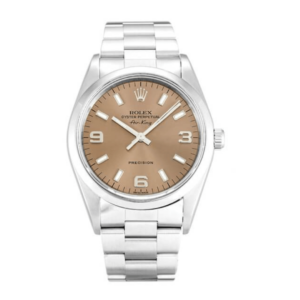 Rolex Air-King Salmon Quarter Arabic Dial Stainless Steel Mens 14010M