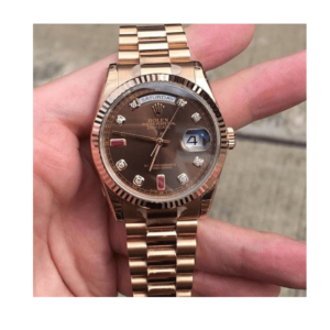 Rolex President Day-Date Brown Diamond118205